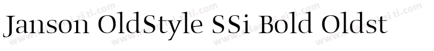 Janson OldStyle SSi Bold Oldstyle Figures字体转换